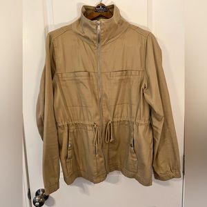 Khaki Lightweight Old Navy Jacket with adjustable waist